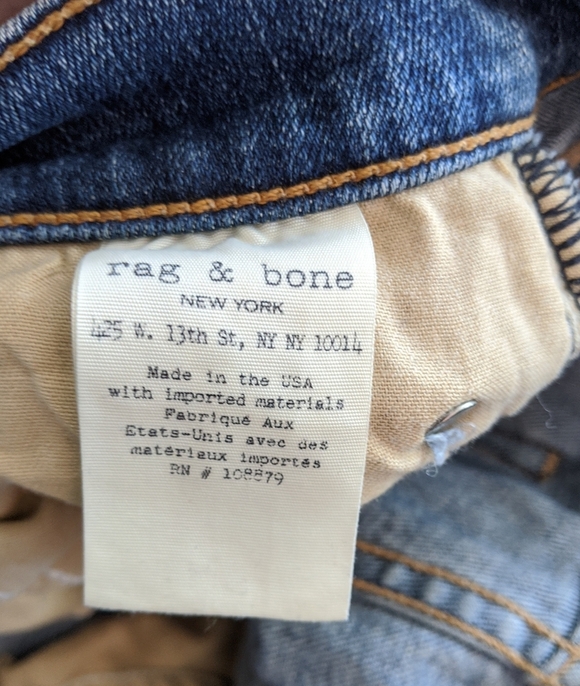 Rag and Bone Light Wash Distressed Skinny - Picture 5 of 14